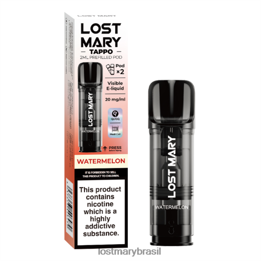 cápsulas pré-cheias de Lost Mary Tappo - 20 mg - 2 unidades H22VDL177 melancia | LOST MARY Vape Sale