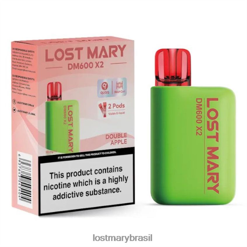 vape descartável perdido mary dm600 x2 H22VDL191 maçã dupla | LOST MARY Vape