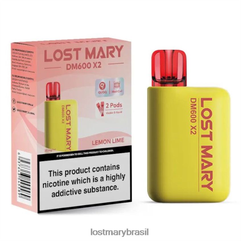 vape descartável perdido mary dm600 x2 H22VDL194 limão | LOST MARY Vape Okusi