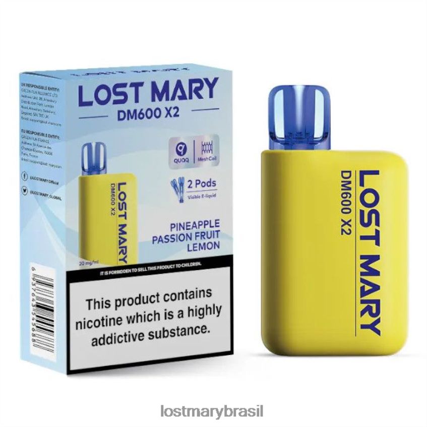 vape descartável perdido mary dm600 x2 H22VDL197 abacaxi, maracujá, limão | LOST MARY Vape Sale