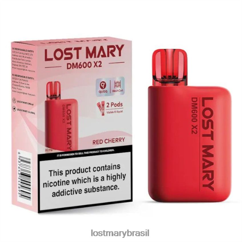 vape descartável perdido mary dm600 x2 H22VDL198 cereja vermelha | LOST MARY Online