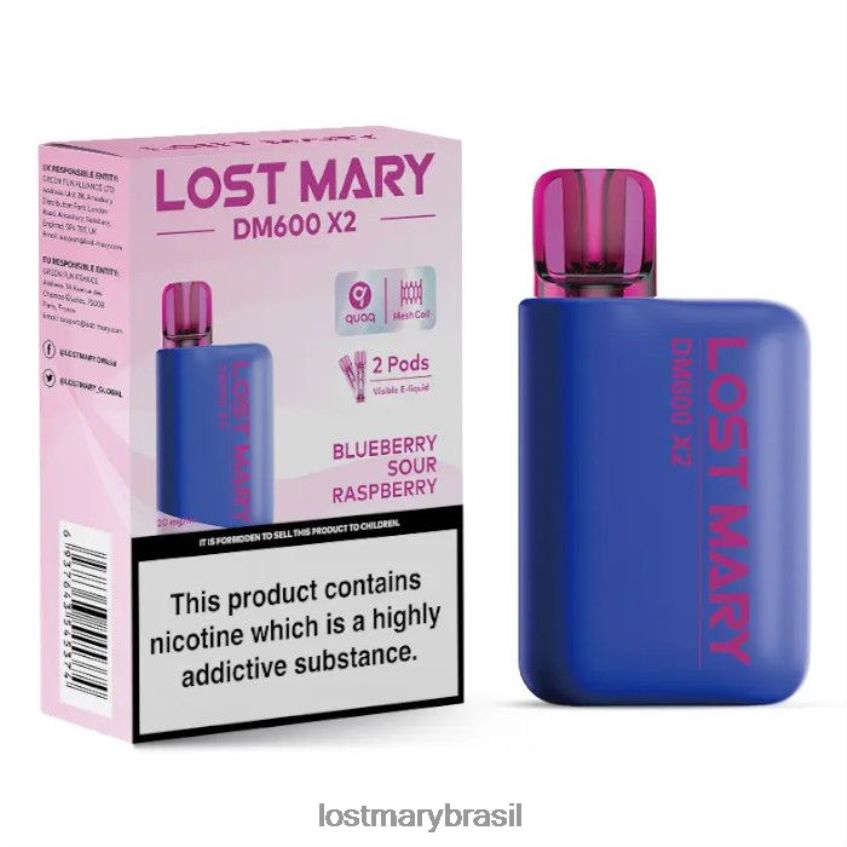 vape descartável perdido mary dm600 x2 H22VDL202 framboesa azeda de mirtilo | LOST MARY Okusi