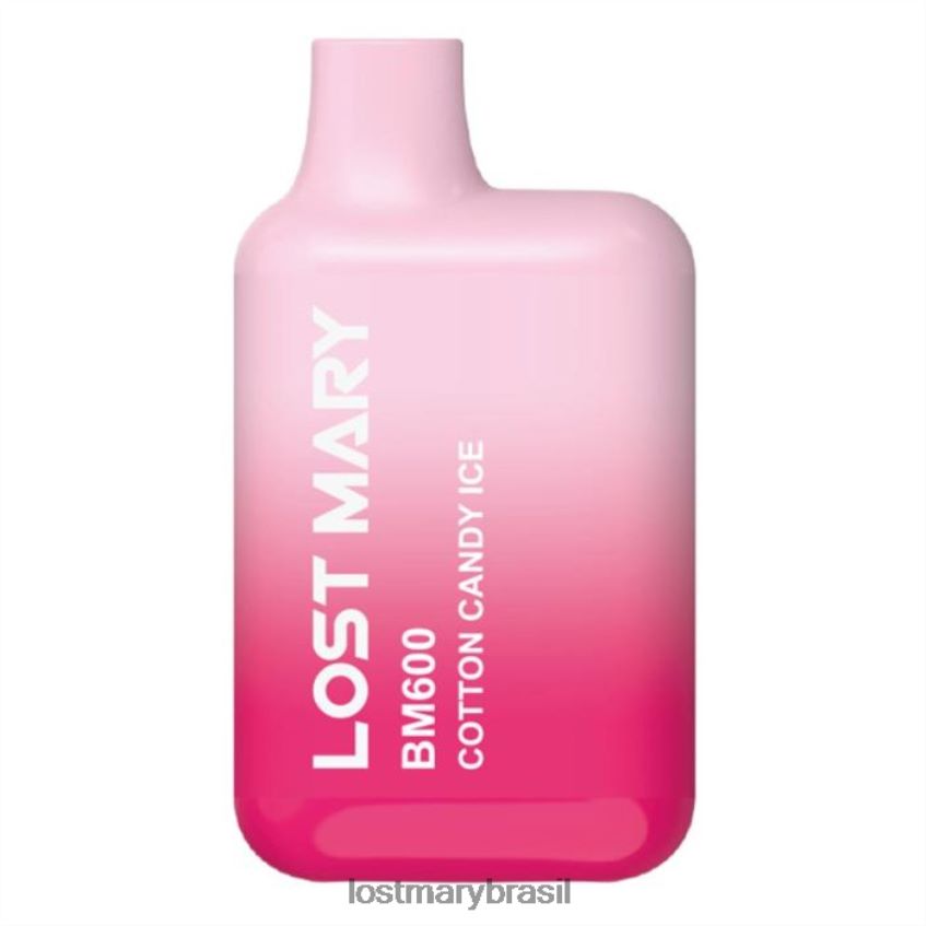 vape descartável mary perdido bm600 H22VDL148 gelo de algodão doce | LOST MARY Online