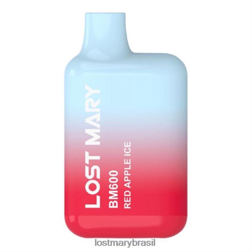 vape descartável mary perdido bm600 H22VDL151 gelo de maçã vermelha | LOST MARY Vape