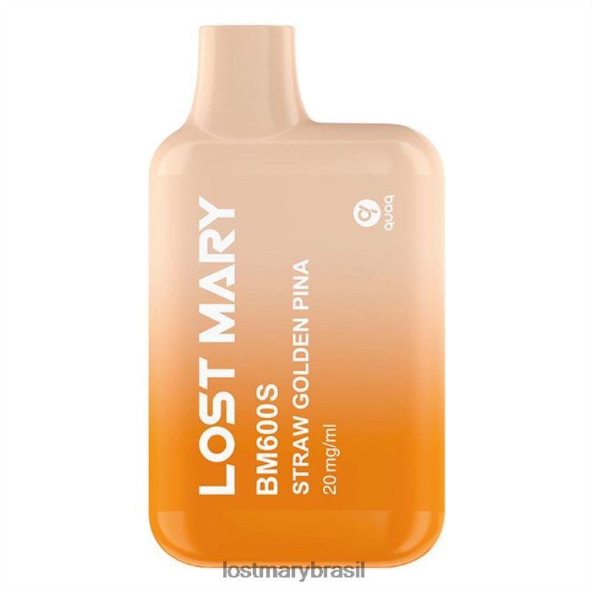 Lost Mary Bm600s 20mg vaporizador descartável H22VDL170 pina dourada de palha | LOST MARY Vape Flavors