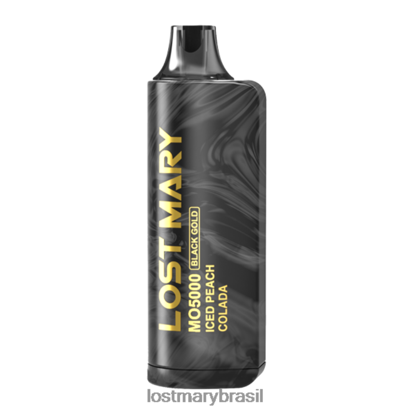 Lost Mary Mo5000 Edição Ouro Negro H22VDL95 colada gelada de pêssego | LOST MARY Puffs