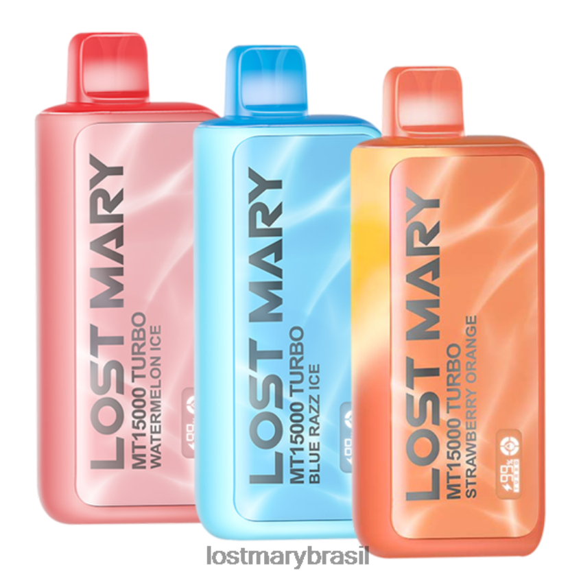 Amostrador Turbo Lost Mary MT15000 H22VDL81 gelo de melancia/gelo razz azul/laranja morango | LOST MARY Vape