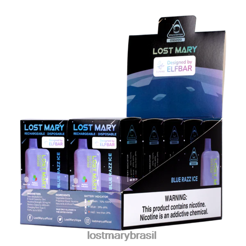 Maria perdida os5000 H22VDL14 gelo azul | LOST MARY Vape Okusi