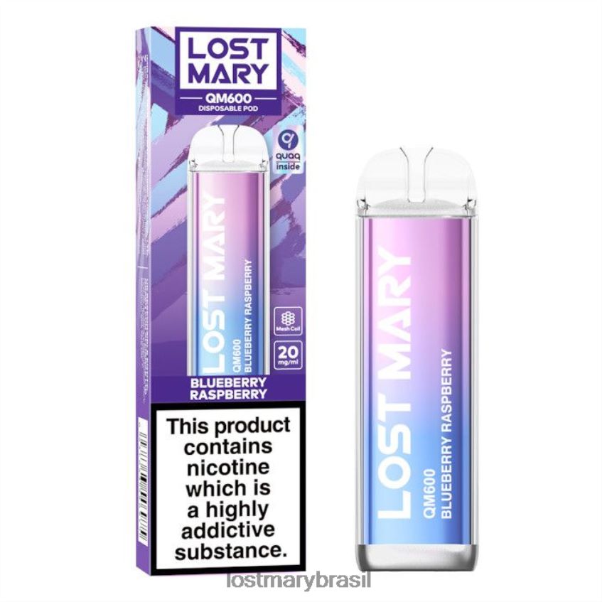 vape descartável perdido mary qm600 H22VDL158 framboesa mirtilo | LOST MARY Online
