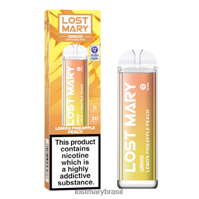 vape descartável perdido mary qm600 H22VDL163 limão abacaxi pêssego | LOST MARY Hrvatska